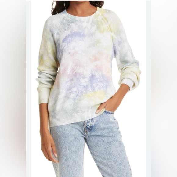 Rails Venus Cashmere and Cotton Rainbow Tie Dye Sweater size M - Picture 1 of 11